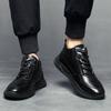 Мужская обувь 2025 новый тренд дышащая обувь мужская кожаная обувь осень и зима бархатная повседневная обувь 2025