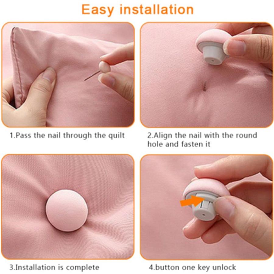 4 шт. держатель для одеял в виде гриба, пряжка для простыней, нескользящий зажим для одеяла, один ключ для разблокировки чехла, зажим для одеяла, держатель