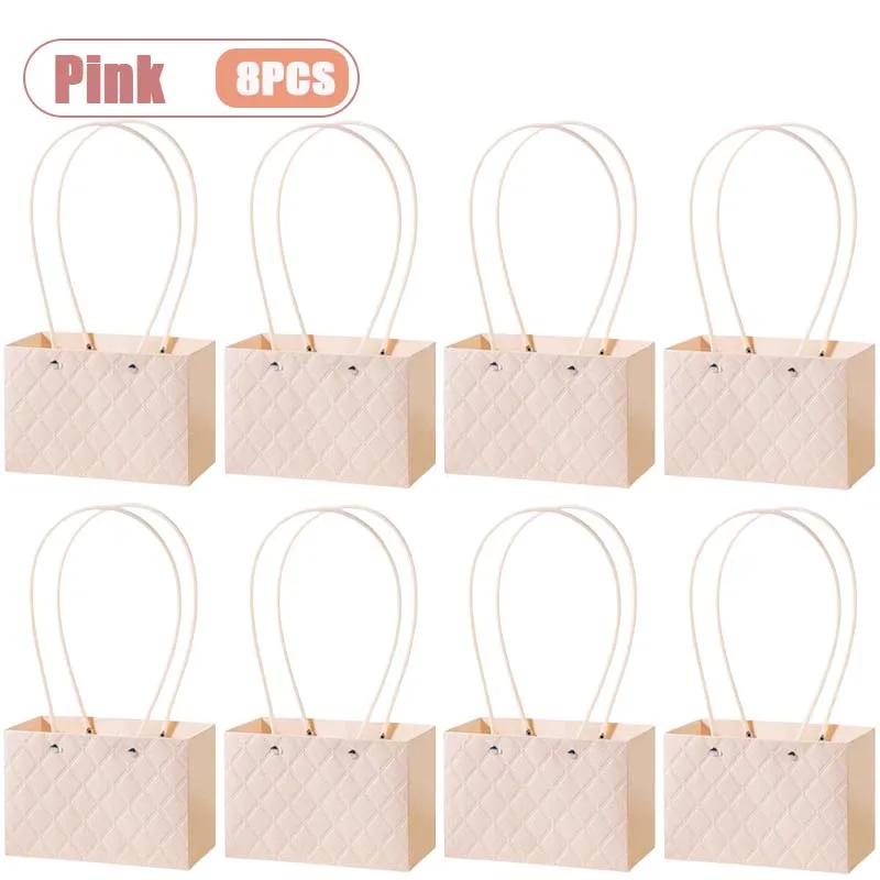 1-10PCS Reusable Waterproof Flower Gift Tote Bag Portable Floral Packaging Bag for Wedding Birthday Party Bouquet ArrangementUse