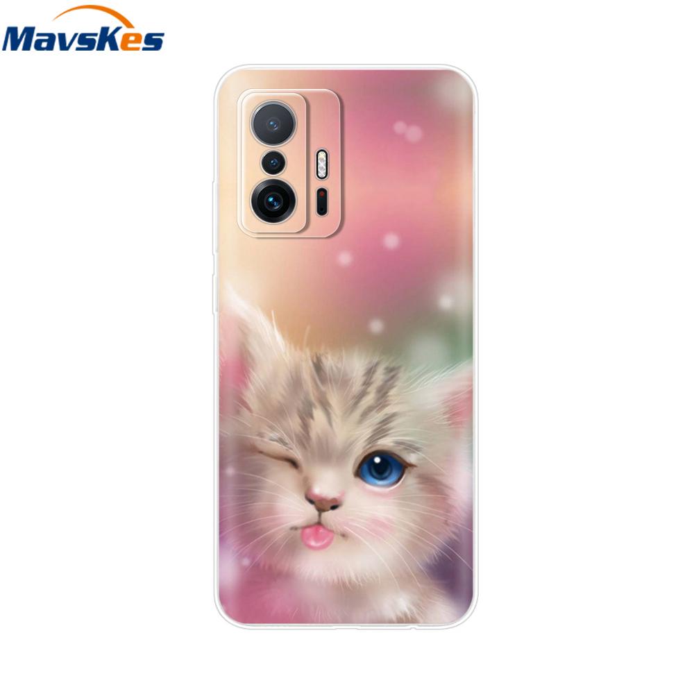 For Xiaomi 11T Pro Case For Xiaomi 11T Cover Transparent Silicone Cute Back Cover Cases Soft Bumper for xiaomi 11t 5g t11 Capa