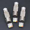 1 шт. Инструмент для разъемов Cat7 Cat6A Cat8 RJ45 Безвинтовой Цинк-сплав Экранированные Ethernet-терминаторы