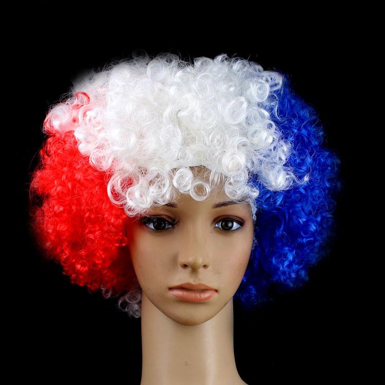 World Cup Party Wig – Colorful National Flag Hairpiece for Football Fans, Carnival & Festivals (Reusable, Hypoallergenic)
