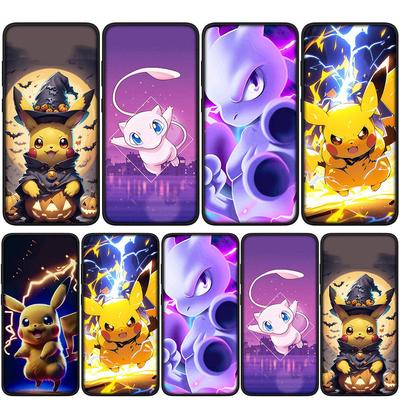 Чехол для iPhone 16 15 14 Xiaomi Redmi Note 13 12 11 Pro Max X 10 8 9 XR Samsung Galaxy S24 S23 A15 13C OPPO Huawei Pokemon Mew Pikachu Два чехла для телефона