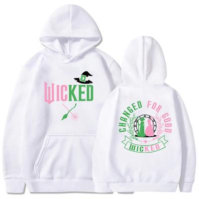 Изменено для хорошего Wicked Fantasy Movies Толстовки Графическая одежда Женщины Мужчины Зимние толстовки с капюшоном Moletom Повседневная женская толстовка с капюшоном