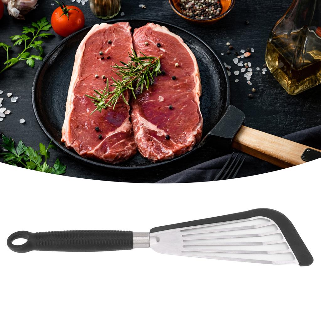 Silicone Fish Spatula Stainless Steel Slot Nonstick Coating Spatula for Frying Beefstk Egg