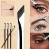 Precision Angled Eyeliner Brush Set Unscented Polyester Bristles, Suitable for All Skin Types, Durable ABS Handle, Professional Makeup Tool
