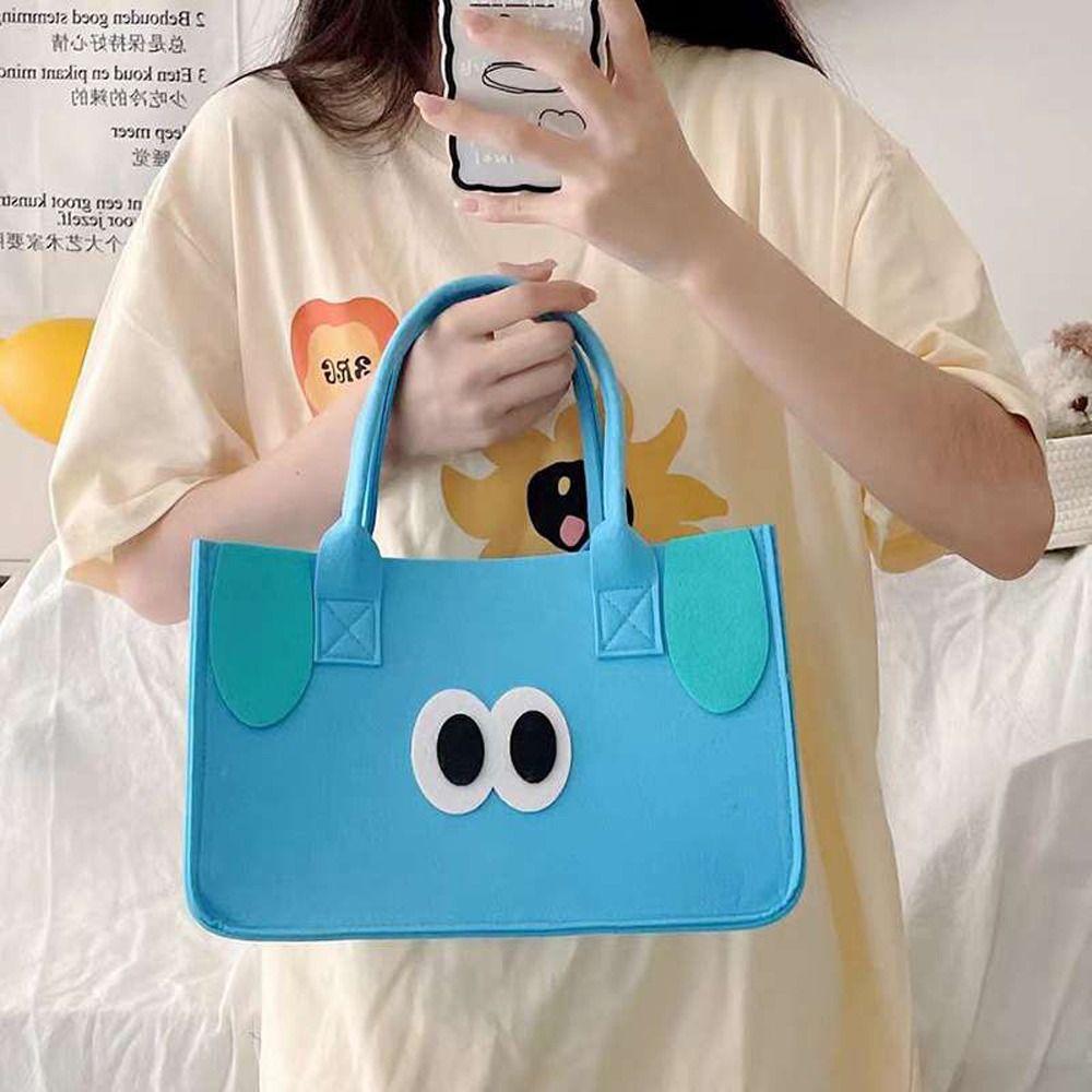 Felt Tote Bag Shopping Bag Multi-function Handbag Food Storage Bag Picnic Bag Women Lunch Bag