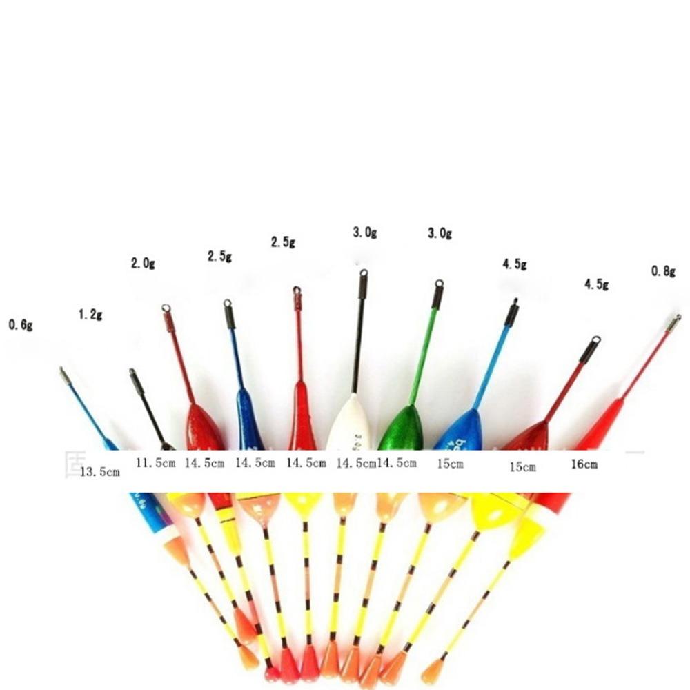Colorful Fishing Accessories 4.5/3/2.5/1.2/0.8/0.6g Bobber Stick Light Stick Floats Fishing Bobber Stick Fishing Floats Set