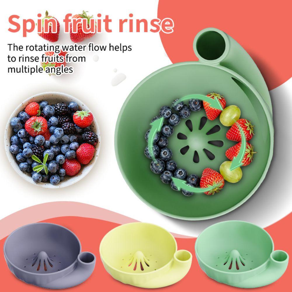 Silicone Swirling Fruit Washer Automatic Vortex Berry Rinse Basin Housewarming Gifts