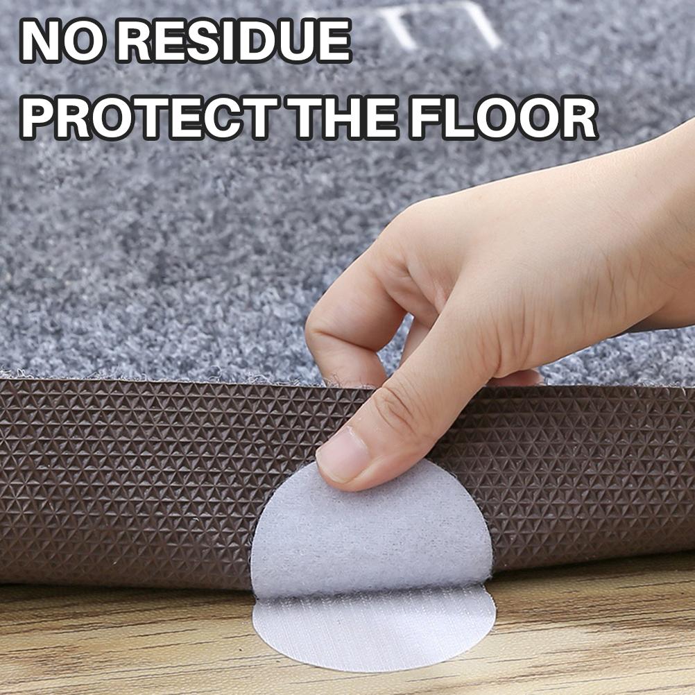 10 Pairs Fixed Tapes Round Dot Hook and Loop Adhesive Tapes for Fixing Household Bedclothes Sofa Cushion Carpet