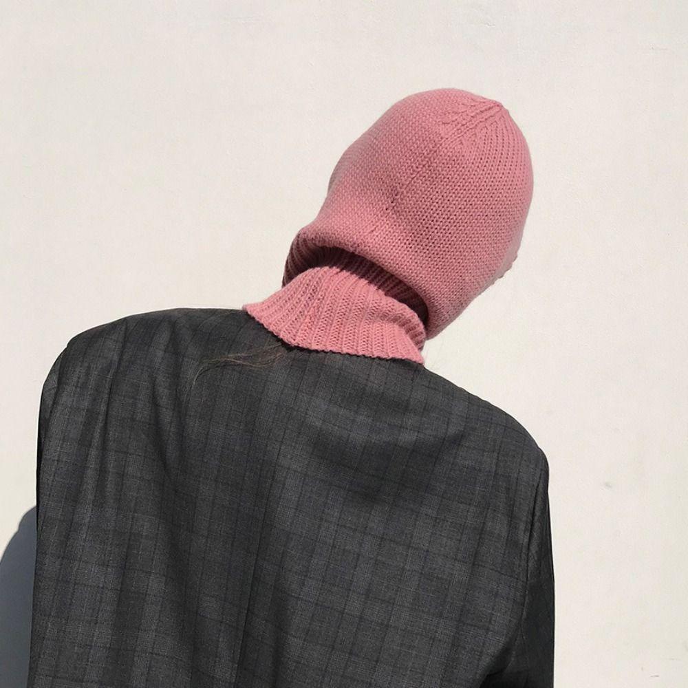 Warm Balaclava Hat Earmuff Winter Neckerchief Fashion Knitted Pullover Cap Riding