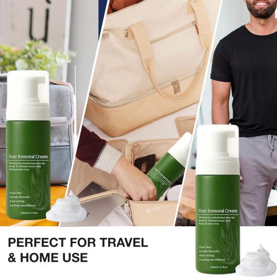 1/2 шт. 60 мл Крем для удаления волос для мужчин Натуральный Алоэ Вера Мягкий Быстродействующий Увлажняющий Для всего тела Руки Ноги Подмышки Удаление волос на лице Депиляционный крем