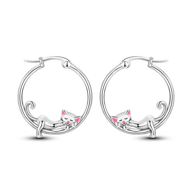 Серьги из серебра 925 пробы, разноцветные серьги с овальными драгоценными камнями, серьги-кольца с подвесками для женщин, большие круглые модные серебряные украшения