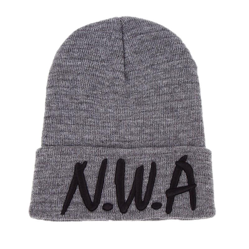 Fashion Winter Warm Beanies Cap NWA Embroidery Knitted Hat Women Men Hip Hop Lady Wool Caps Outdoor Cold Hats