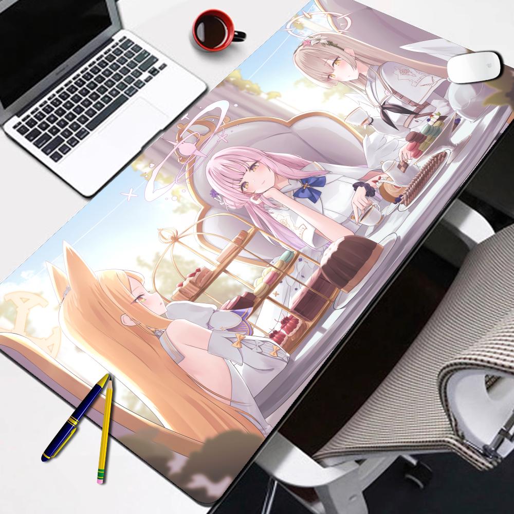 Popular Game Blue Archive Cute Misono Mika NonSlip Rubber Mouse Pad Lock Edge mousepads Game play mats for notebook PC