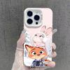 Чехол для iPhone 17 Pro Max Серебристый - Зверополис - Джуди и Ник Мультяшная Защитная Крышка 16/15
