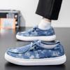 Мужские повседневные низкие кеды для скейтборда на шнуровке, Женские модные классические джинсовые ботинки-казаки на толстой подошве 2025