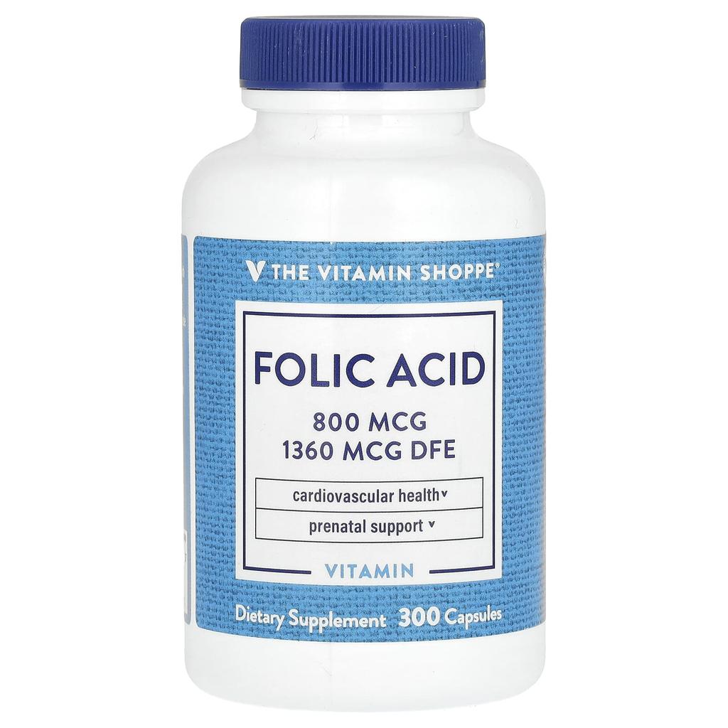 Folic Acid, 800Mcg, 300 Capsules
