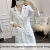 Женский летний белый халат с коротким рукавом для профессионалов салонов красоты, микроблейдинга и ухода за кожей