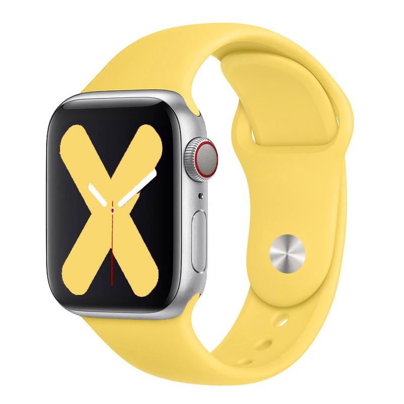 Ремешок для Apple Watch 44мм 45мм 40мм 41мм 42мм 46мм Спортивный силиконовый ремешок для смарт-часов Браслет iWatch Серии 10 9 8 11 SE 3