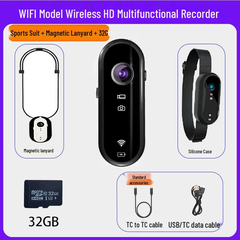 Экшн-камера для большого пальца для велоспорта и альпинизма - HD 1080p сверхширокоугольная