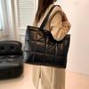 Black And Silver Korean Style Trendy Shoulder Bag Vintage Handbag For Women With Spacious Capacity