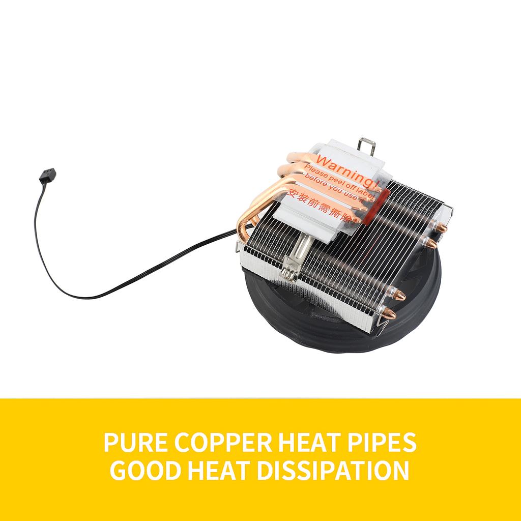 CPU Cooler 4 Copper Heat Pipes 3Pin Colorful Quiet Cooling Fan Replacement for LGA 775 1150 1155 1156 1151 1366 AM2 3 4