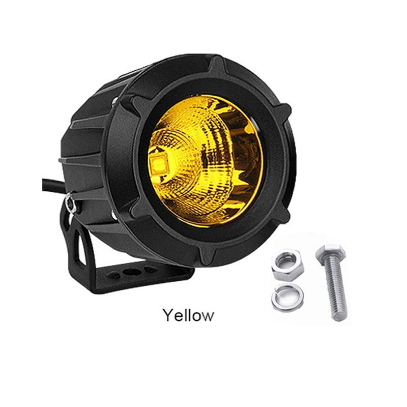 1/2 шт. светодиодная фара для мотоцикла, белая, желтая, противотуманная, дальнего света, вспомогательная лампа, универсальная