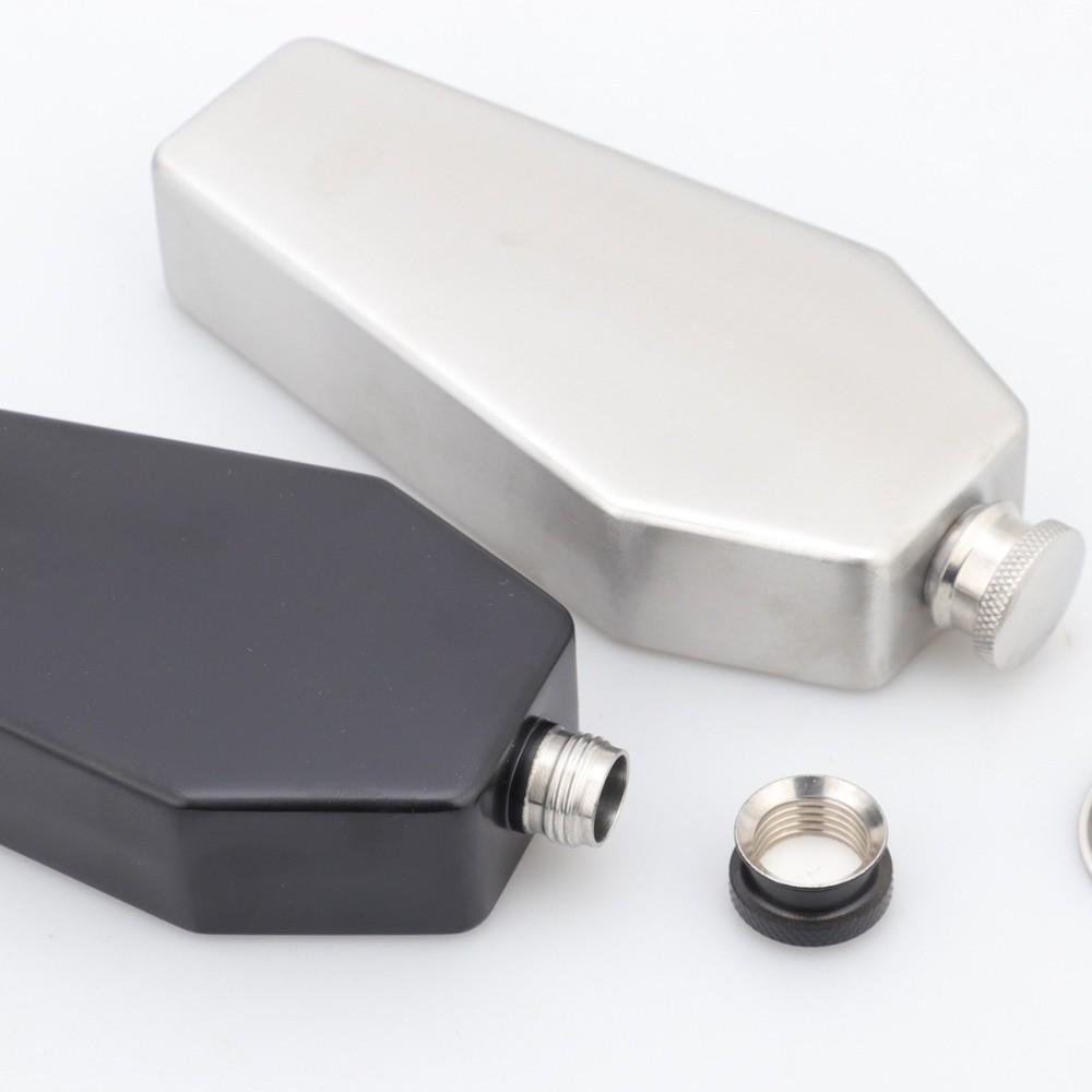 Stainless Steel Kettle Pot 3.5oz 200ml Whiskey Wine Bottle Portable Hip Flask  Home