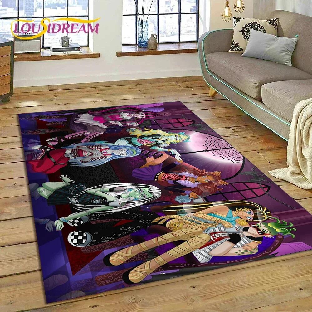 Мультяшный ковер-дорожка Monster High Draculaura Вампир для спальни, гостиной, дома, украшение для дивана, детский игровой большой декоративный коврик для пола