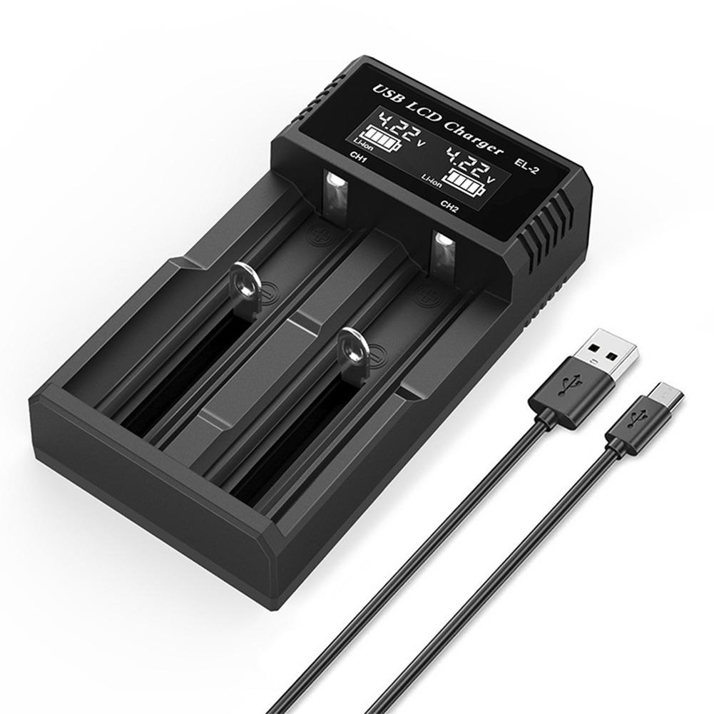 USB LCD Battery Smart Charger 1 / 2 Slots Dual для 18650 3.7V перезаряжаемой литиевой батареи для 1.2V NI-MH AA / AAA батареи
