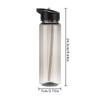750ml Sport with Straw Leakproof Drinking Cup Food Degree Plastic Water Bottles Clear