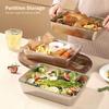 Stackable Bento Box Leakproof Metal Lunch Box Rice Plate Food Storage Containers  School Lunch