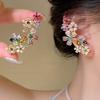 Flower Integrated Earclip Fashion Personalized Earrings Light Luxury High Sense Exquisite Medieval Earrings