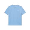 Футболка Polo Ss25 Однотонная с принтом логотипа Круглый вырез Короткий рукав Детские топы 323832904-015
