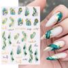 Fashion Marbling Pattern 3D Nail Art Decal Summer Gel Polish Sticker Geometry Manicure Decoration