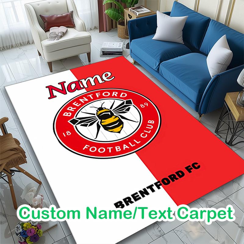 1pc Digital Printed Chair Rug for Home Office Use, Brentford Football Club (3) Carpet Appropriate for All Seasons, Soft Area Carpet