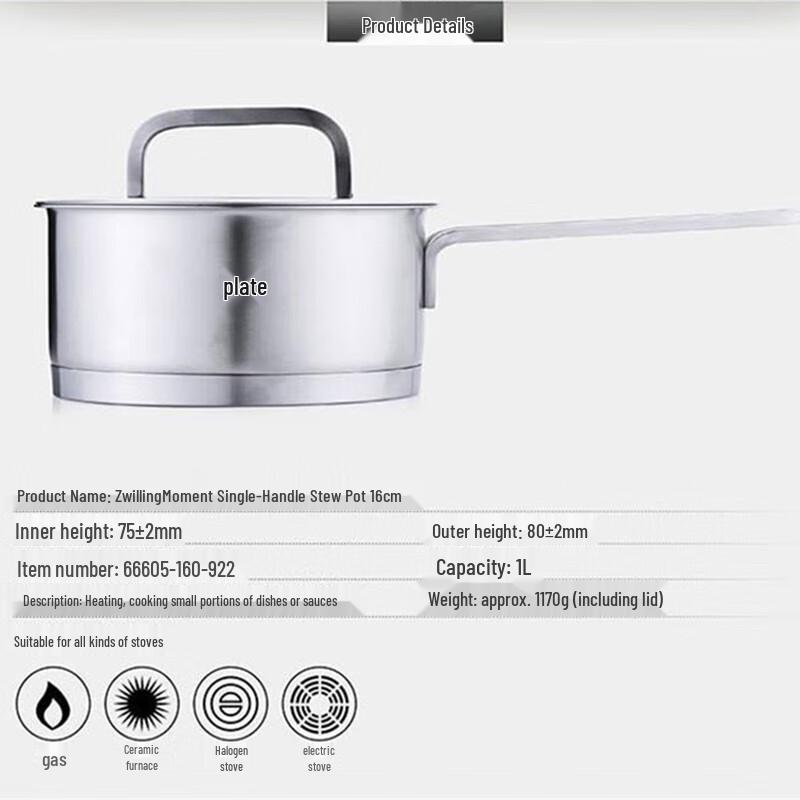 Zwilling Кастрюля для тушения Moment с двумя ручками