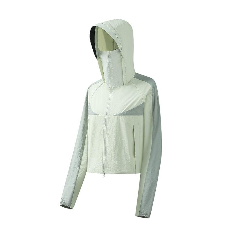 Guest ice silk quick-drying sunscreen clothing women's short UV-proof skin clothing cycling mountaineering thin jacket