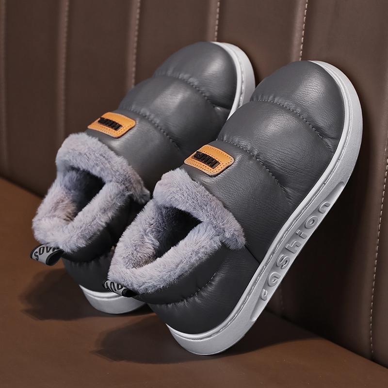 Модные туфли на платформе, домашние, с круглым носком, без застежек, водонепроницаемые, удобные, легкие, для отдыха на природе, сохраняющие тепло, модные, универсальные, новые, из бархата