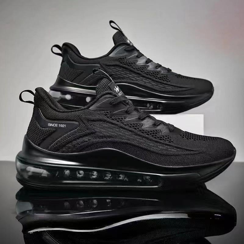 Мужские модные кроссовки Flyknit с воздушной подушкой в стиле 'Dad Shoes' - Удобные повседневные беговые кроссовки