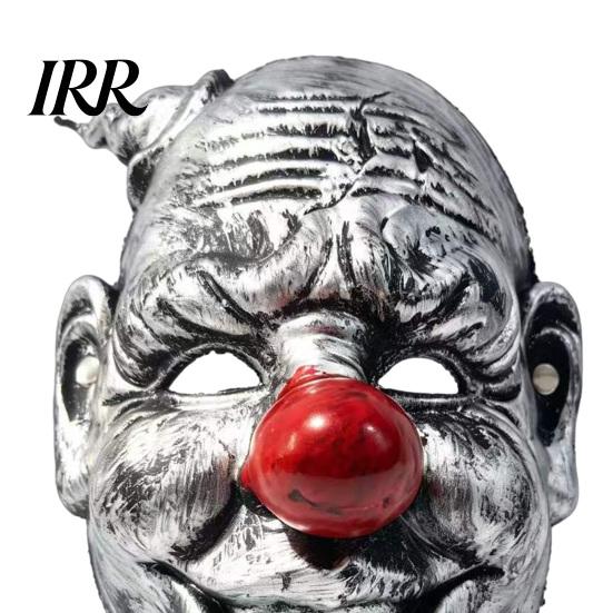 Breathable Halloween Face Mask Clown Mask, Adjustable Straps Party Realistic Pleated Adult Scary Costume for Horror Cosplay And Stage Performance
