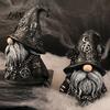 Halloween Themed Gnome Decor Gothic Resin Figurine, Dark Faceless Wizard Doll for Unique Outdoor Witchy Desk Shelf, Spooky Home Ornament, Trick