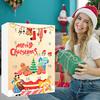 Christmas Snowman Advent Calendar 24-Day Countdown Xmas Gift Set 2D Cartoon Snowman Hanging Decorations