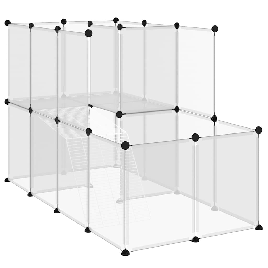Small Animal Cage Transparent 142 x 74 x 93 cm PP and Steel
