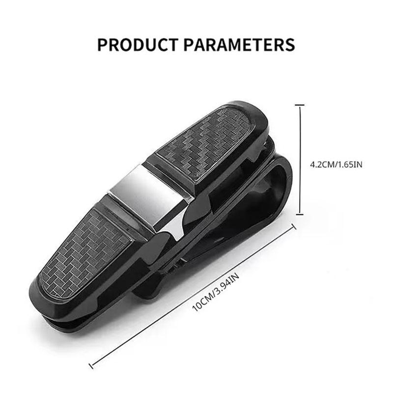 Car Sunglasses Frame Carbon Fiber Bills Glasses Clip Multi Function In Car Creative Eye Box Card Double Headed Clip On Board