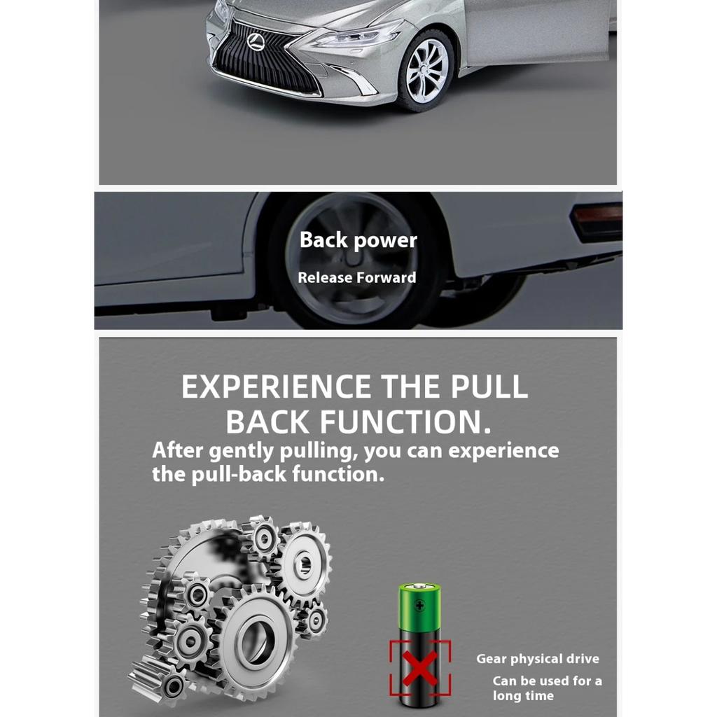 1/24 Lexus ES300 Large Luxury Executive Sedan Alloy Metal Diecast Car Model Computer Bookshelf Ornament Collection Children Gift