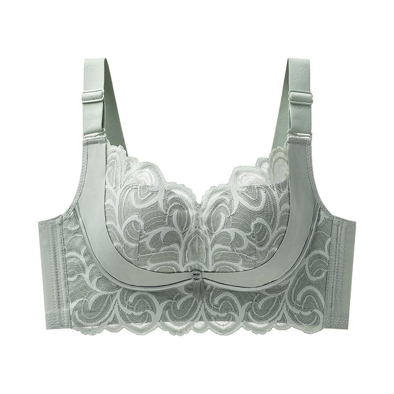 Кружевной бюстгальтер с эффектом пуш-ап, женский регулируемый бюстгальтер без косточек, с верхней поддержкой, предотвращающий провисание груди, утягивающее нижнее белье большого размера