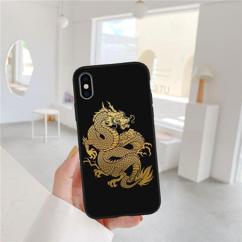 LO25 Чехол-накладка 'Китайский Дракон' для iPhone SE X XS XR 11 16E 17 Pro Max Air 8 7 6 6s Plus