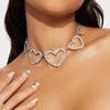 Cross -border European and American New Sexy Love Rhinestones Necklace